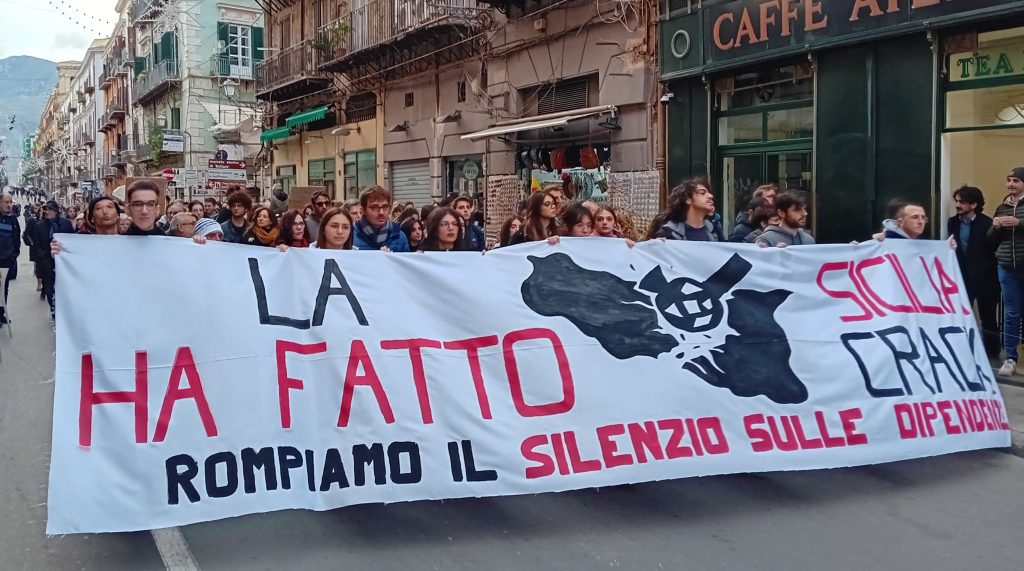 Protesta contro spaccio crack, Palermo