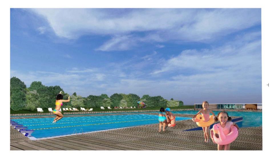 Rendering piscina porticciolo della Bandita