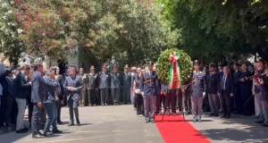 Strage di Capaci, ministro Piantedosi e capo della polizia Pisani depongono corona di fiori alla Lungaro