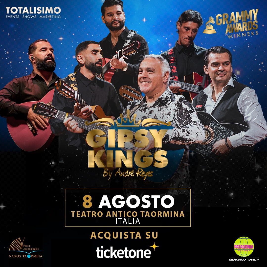 CS: Gipsy Kings by André Reyes in Taormina 08-08-2024 Opening: Gianrico Carofiglio con il Reading Musicale “Il potere della gentilezza in Jazz”