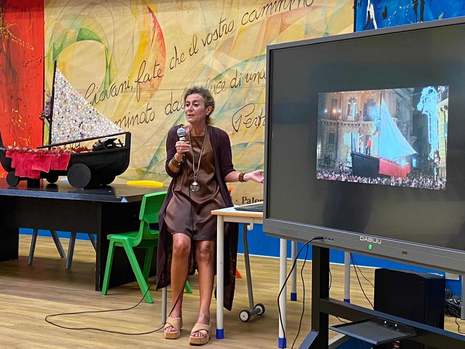 Annette Riggio La direttrice del Museo Riso incontra studenti della scuola “Sperone ...