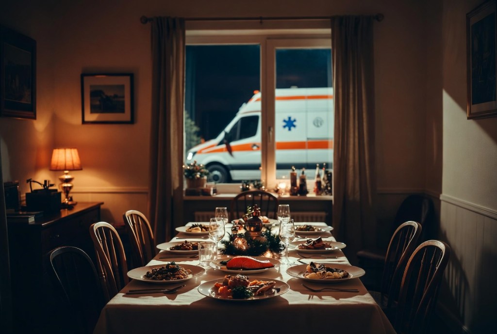 Dramma alla cena di Natale.