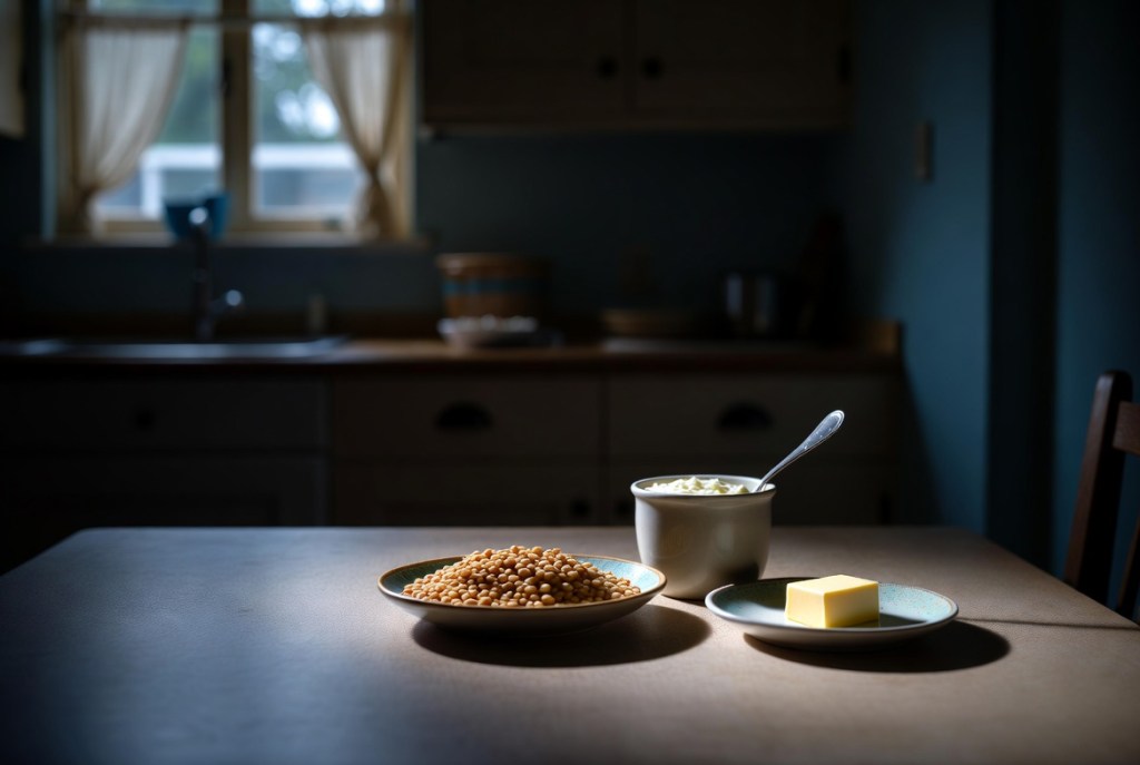 Burro, lenticchie e yogurt.