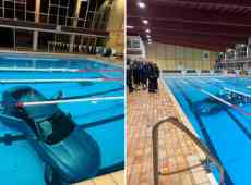 Confonde il freno con l’acceleratore e si ritrova con l’auto nella piscina comunale