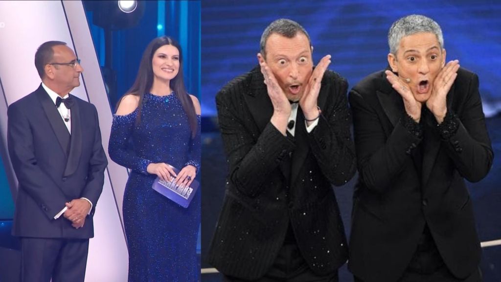 Carlo Conti, Laura Pausini, Amadeus e Fiorello