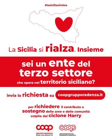 Locandina "La Sicilia si rialza. Insieme"