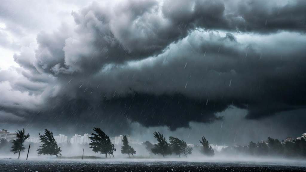 temporale intenso con raffiche di vento e allerta meteo