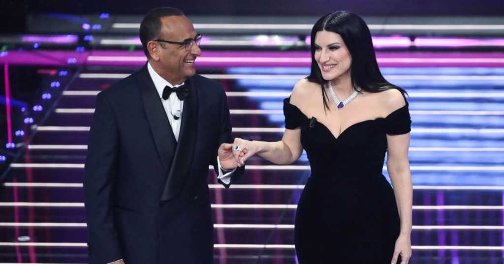 Carlo Conti e Laura Pausini