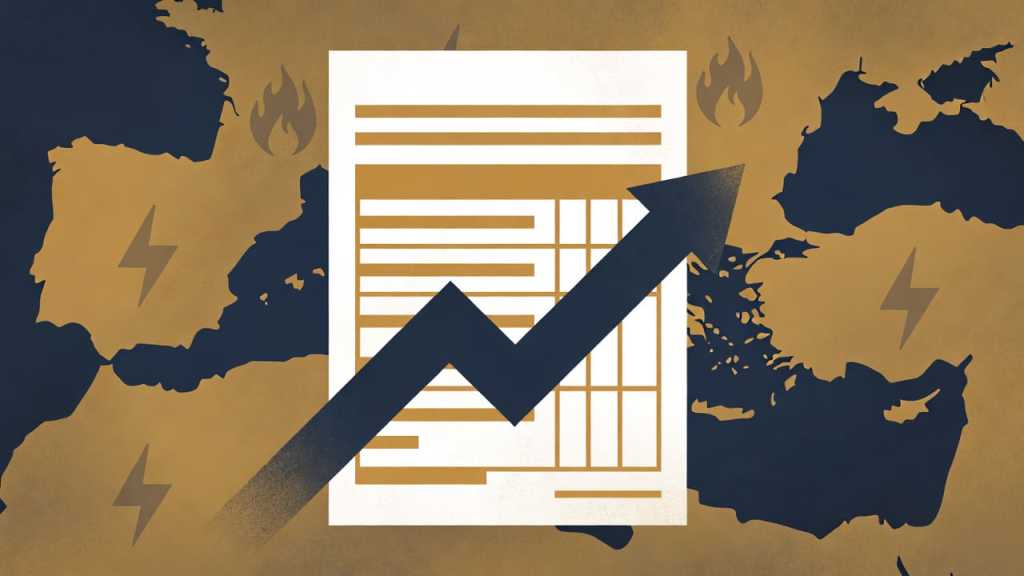 Bolletta energia con freccia in salita — rincari luce e gas 2026 per effetto della guerra in Iran