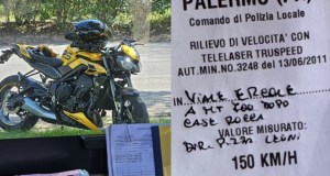 Moto sfreccia a 150 km/h in Favorita, motocilista multato, da domani maxi controlli