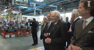 Mattarella visita lo stabilimento Piaggio di Pontedera