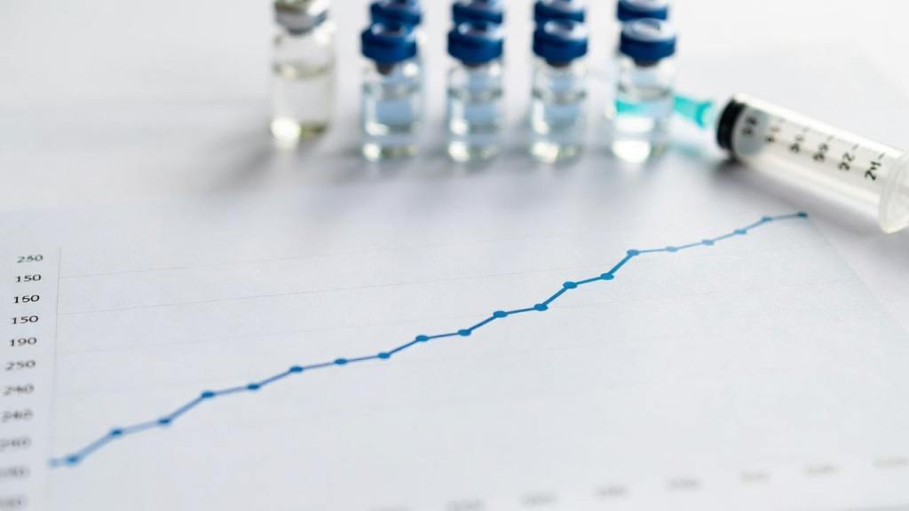 Grafico piatto che rappresenta l'assenza di correlazione tra vaccino Covid e morti improvvise secondo lo studio dell'Università di Toronto
