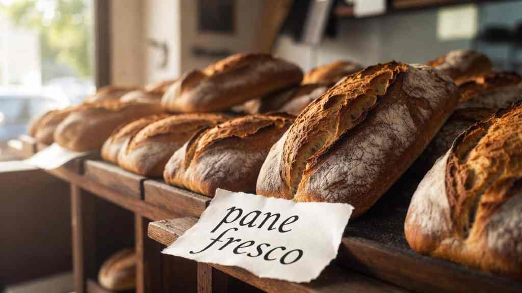 Pane fresco artigianale su scaffale di panificio italiano — DDL pane approvato dal Senato il 28 aprile 2026