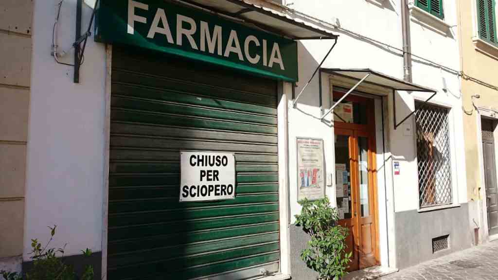 Farmacia: chiuso per sciopero