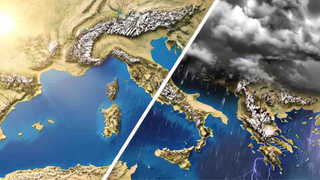 Italia divisa dal meteo