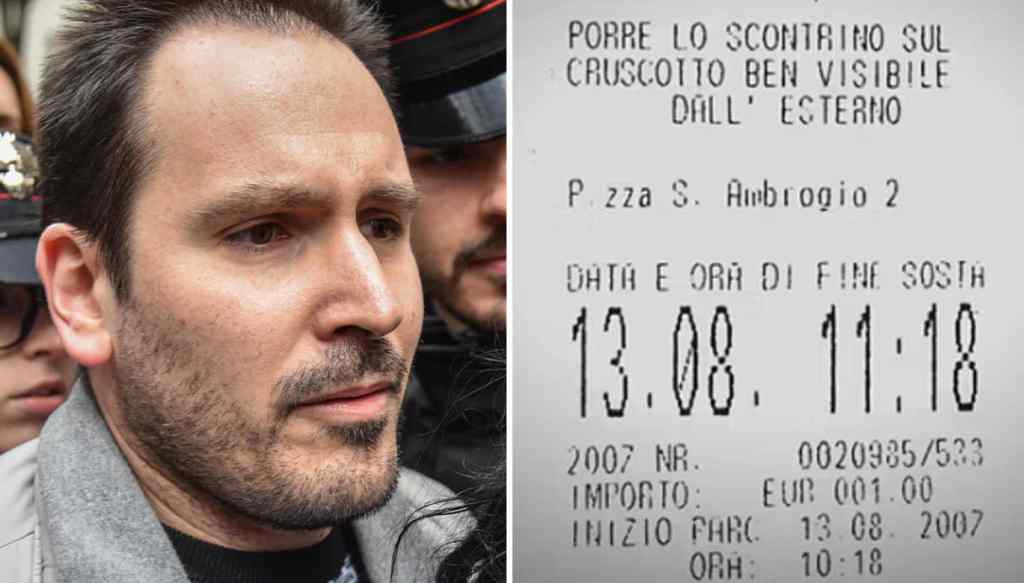 Garlasco, lo scontrino