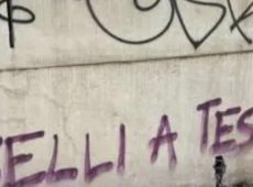 “Donzelli a testa in giù” la scritta a Firenze, bufera sul clima d’odio politico