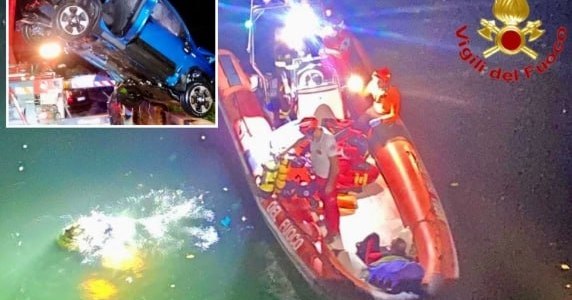 Auto precipita in acqua dopo un frontale: morto 37enne. Arrestato il conducente ubriaco