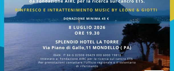Una serata per la ricerca, a Mondello l’evento benefico di AIRC
