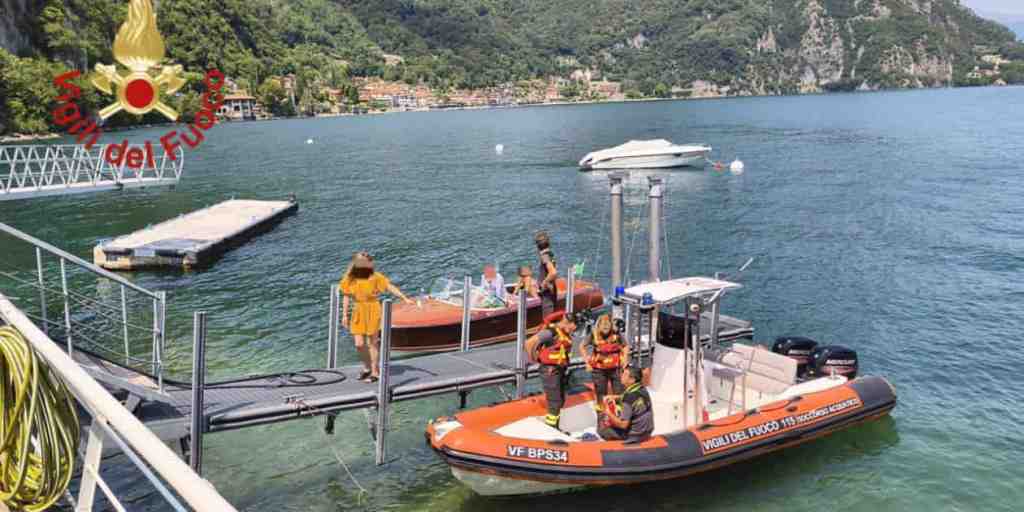 Vigili del fuoco al Lago di Como
