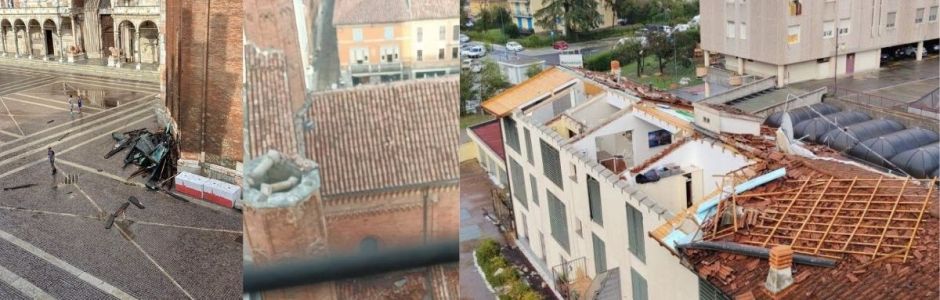 Cremona colpita da una tromba d’aria, 43 al pronto soccorso e 10mila auto danneggiate
