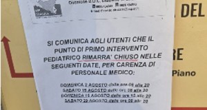Ospedale Rizza: punto pediatrico chiuso nei festivi, mancano i medici