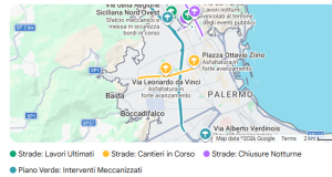 Strade e verde, maxi piano cantieri a Palermo, chiusure diurne e notturne, la mappa e le vie interessate